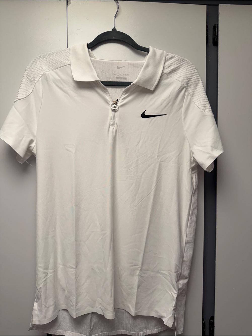 Nike Court Dri-Fit ADV Tennis polo white textured men’s medium NWT